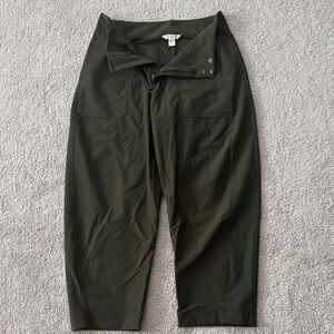 Dark Olive Green Athleta Barrel Leg Pants